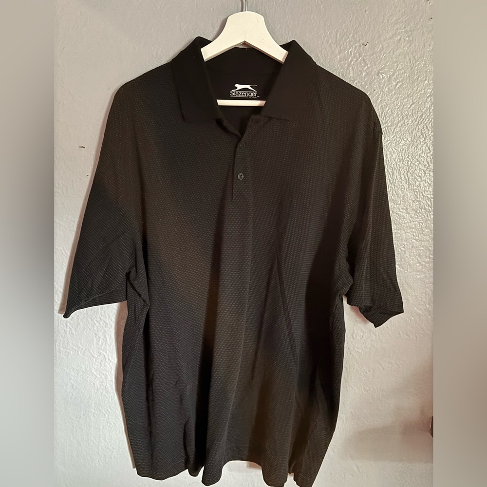 Slazenger Golf Size XL‎ Black Short Sleeve Polo